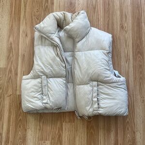 Cream Puffer Vest